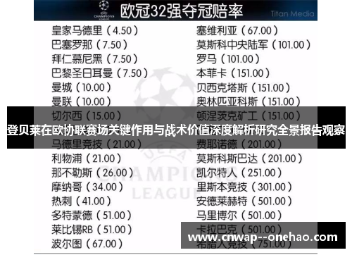 登贝莱在欧协联赛场关键作用与战术价值深度解析研究全景报告观察